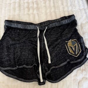 Women's Black Athletic Shorts golden knights
